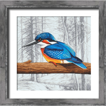 ZN 10768 Cross stitch tapestry kit - Kingfisher before flying