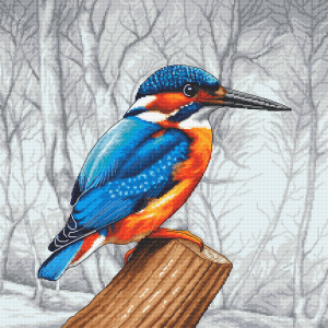 Z 10767 Cross Stitch Kit - Kingfisher on the Hunt