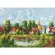Cross stitch pattern for a phone - Picturesque village
