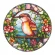 Cross stitch pattern for smartphone - Stained glass bird