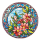 GC 10771 Padrão de ponto cruz impresso - flores de vitral