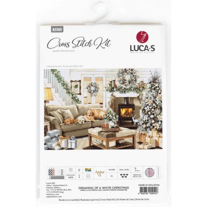 LS B2393 Cross stitch kit - Dreaming of a white Christmas