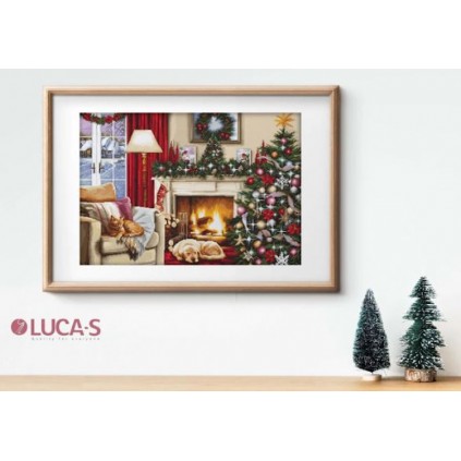 LS B591 Cross stitch kit - Christmas interior