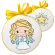 Cross stitch pattern for smartphone - Christmas ball-disc with an angel II