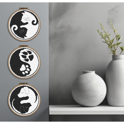 AN 10775 Arazzo Aida - Cane Yin yang