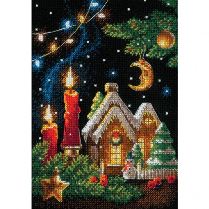 RIO 2165 Cross stitch kit with yarn - Gingerbread tale