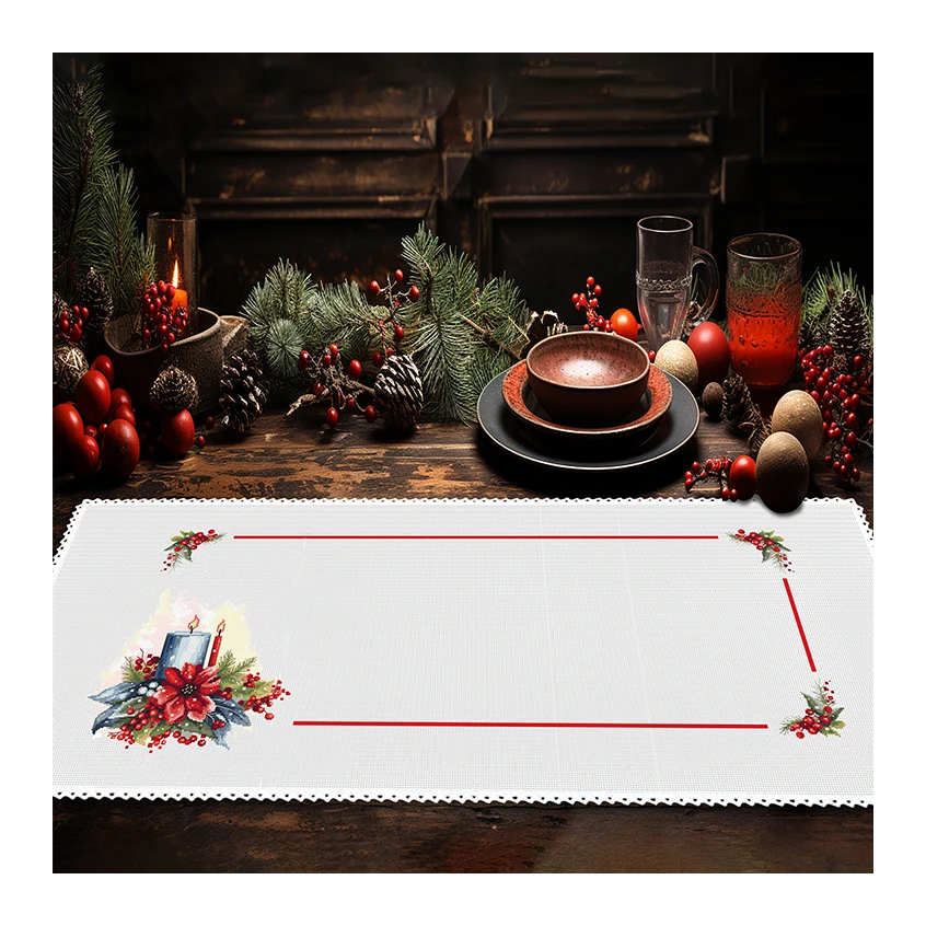 Cross stitch pattern for smartphone - Christmas table runner