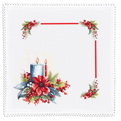 ZU 10545 Cross stitch kit - Christmas napkin