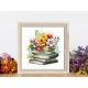 Z 10781 Cross Stitch Kit - Kukkakasa kirjoja
