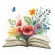 Cross stitch pattern for smartphone - Floral book