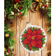 GC 10783 Padrão de ponto cruz impresso - Bola de Natal Uma Flor Poinsétia