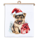 Zn 10850 Kit de tapeçaria de ponto cruzado - Doggy de Natal
