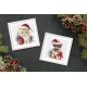 Zn 10850 Kit de tapeçaria de ponto cruzado - Doggy de Natal
