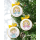 GU 10846 Trykt tverrstingmønster - Christmas Ball -Disc With An Angel I