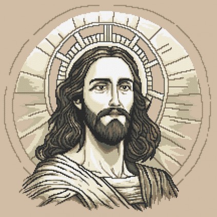 GC 10776 Padrão de ponto cruz impresso - majestoso Jesus