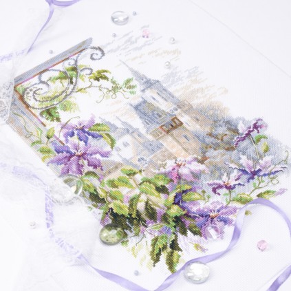 MN 250-064 Cross stitch kit - Fragrance of clematis