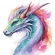 Cross stitch pattern for a phone - Colorful dragon