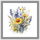 S 10552 Kreuzstichmuster für Smartphone - Blumen mit Lavendel
