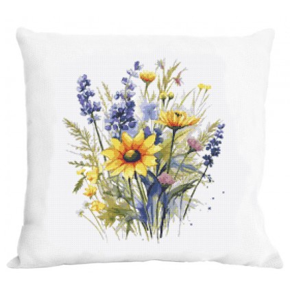 Zn 10552 Cross Stitch Tapestry Kit - Blumen mit Lavendel