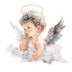 S 10550 Cross Stitch Pattern para um telefone - anjinho sonhador