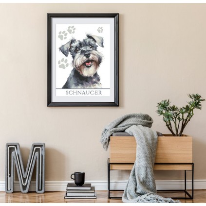 ZN 10862 Keresztszemes gobelinkészlet - Kutya - Schnaucer
