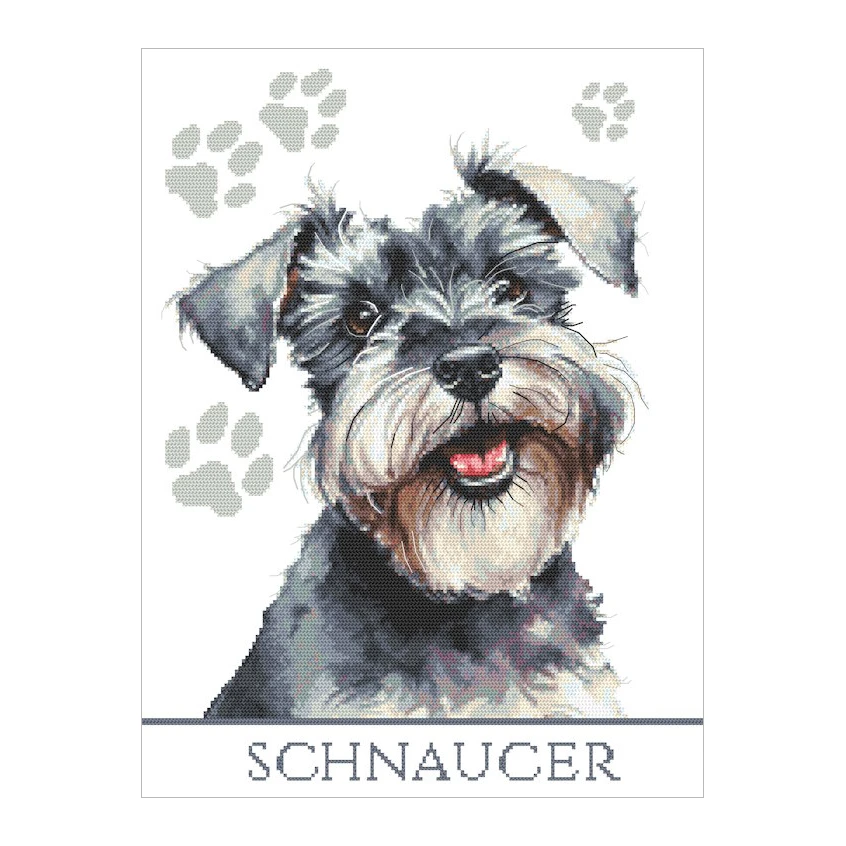 Cross stitch pattern for a phone - Dog - Schnaucer