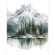Cross stitch pattern for a phone - Mountains of dreams