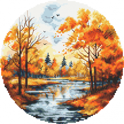 Z 10864 Cross stitch kit - Autumn landscape