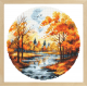 Z 10864 Cross stitch kit - Autumn landscape