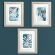Cross stitch pattern for a phone - White leaves - triptych