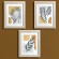 Cross stitch pattern for a phone - Graphite leaves - triptych
