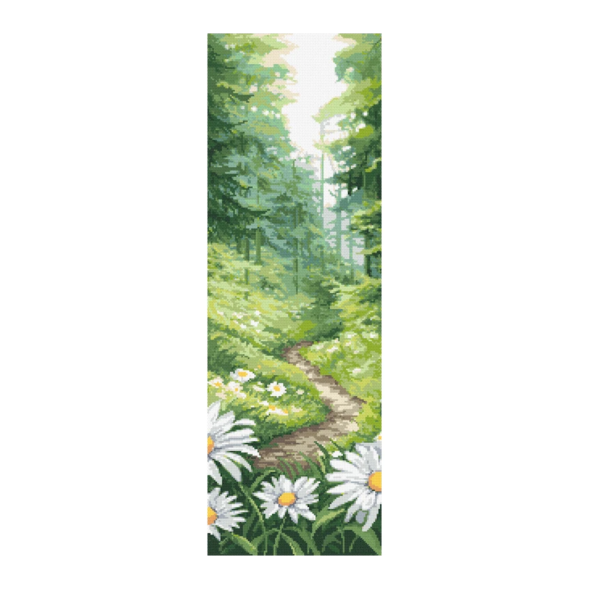 Cross stitch pattern for a phone - Forest view