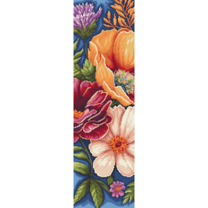 Zn 11002 Cross Stitch -sarja kuvakudoksella - Amazing Flowers III