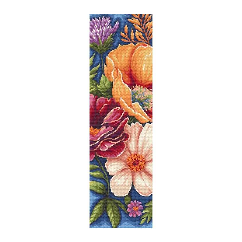 Cross stitch pattern for a phone - Amazing flowers III