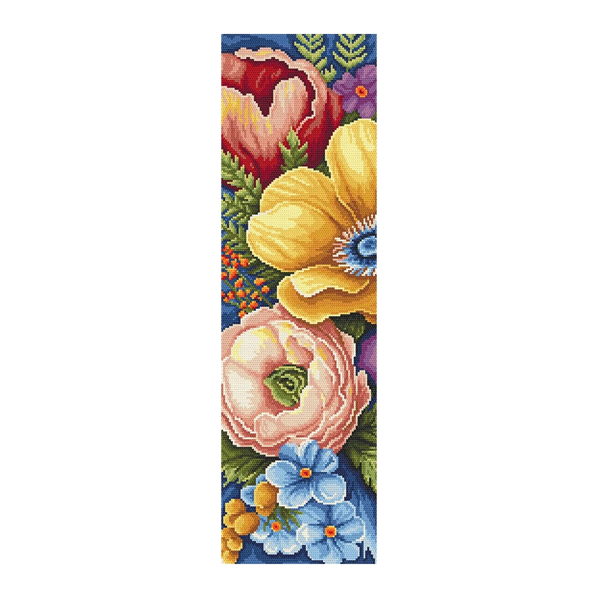 Cross stitch pattern for a phone - Amazing flowers I