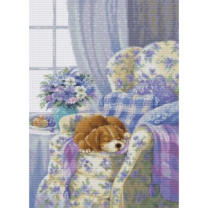 Black Dog and Cat Series Aida Fabric Cross Stitch Kit Counted Printed  Canvas Stitches DMC Cotton
