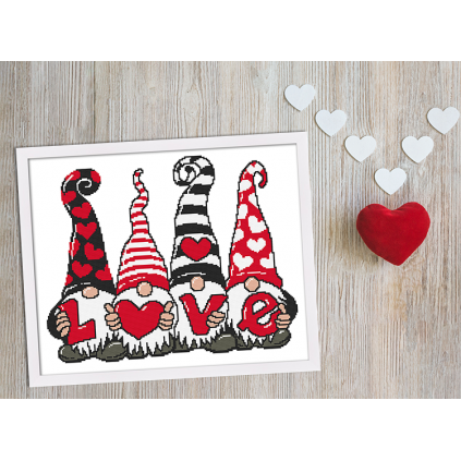 K 11008 Tapestry canvas - Gnomes in love