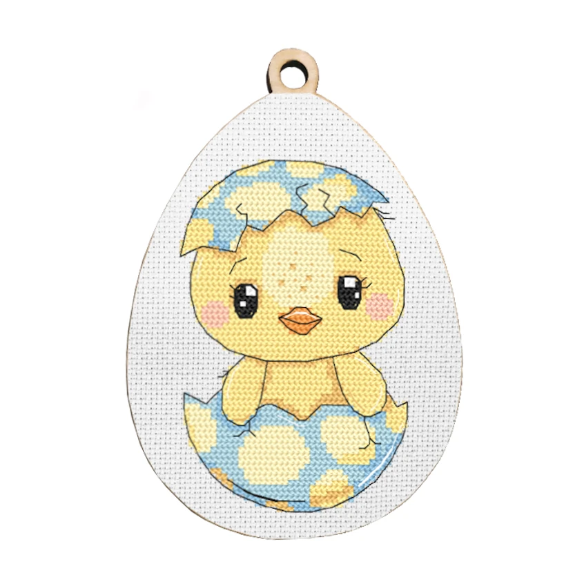 Cross stitch pattern for a phone - Egg with a chick and an egg