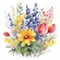 Cross stitch pattern for a phone - Flowers with delphiniums