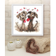 Z 10879 Kit Cross Stitch - Doggies do Dia dos Namorados