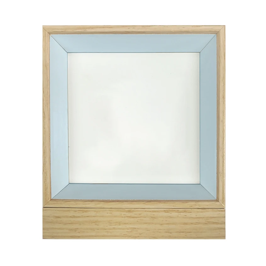 Wooden frame 11,5x13,5 cm standing blue