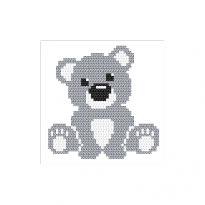 Z 11024 Keresztszemes készlet - Teddy maci