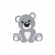 Cross stitch pattern for a phone - Teddy bear