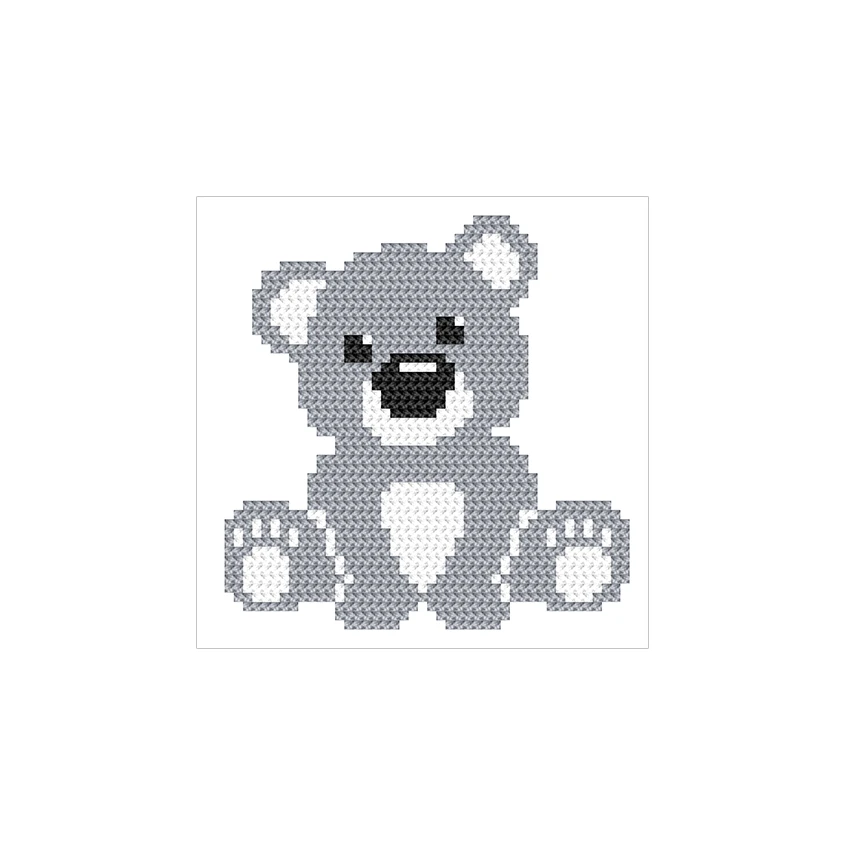 Cross stitch pattern for a phone - Teddy bear