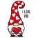 Cross stitch pattern for a phone - Gnome with a heart