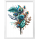 S 11009 Cross Stitch Pattern για ένα τηλέφωνο - μπουκέτο φτερών