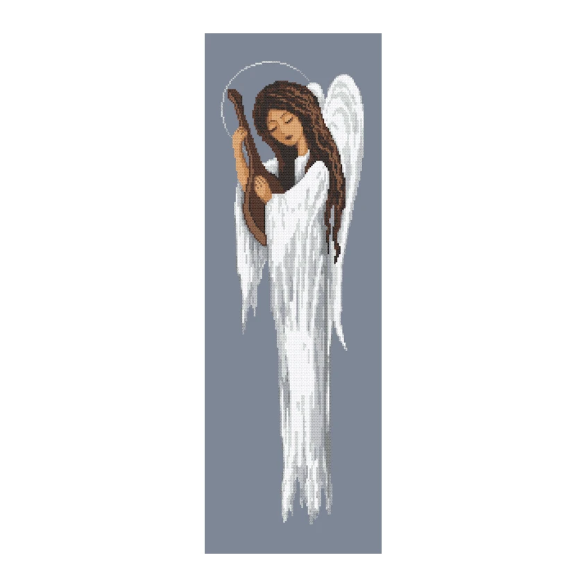 Cross stitch pattern for a phone - Angel with a lute