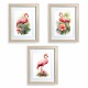 0131-21X27X3B Set of pictures - Flamingos - 3 pcs 21x27 cm