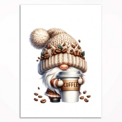 0172 -PLA33 Sett med plakater - Gnomes med kaffe - 3 stk. 29,7x42 cm