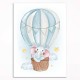 0242 -PLA33 sett med plakater - søte dyr i ballonger - 3 stk. 29,7x42 cm